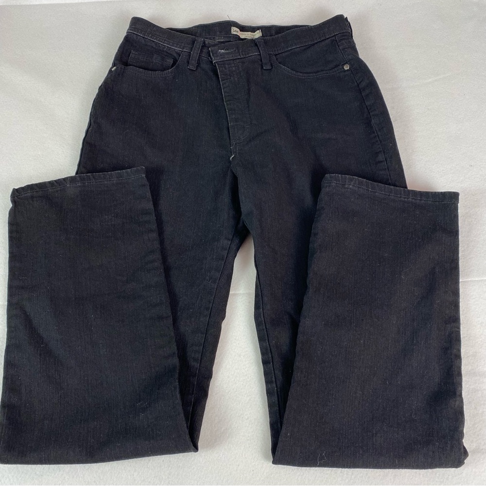 Lee Women's Black Straight Leg Denim Jeans Size 12 Classic Fit